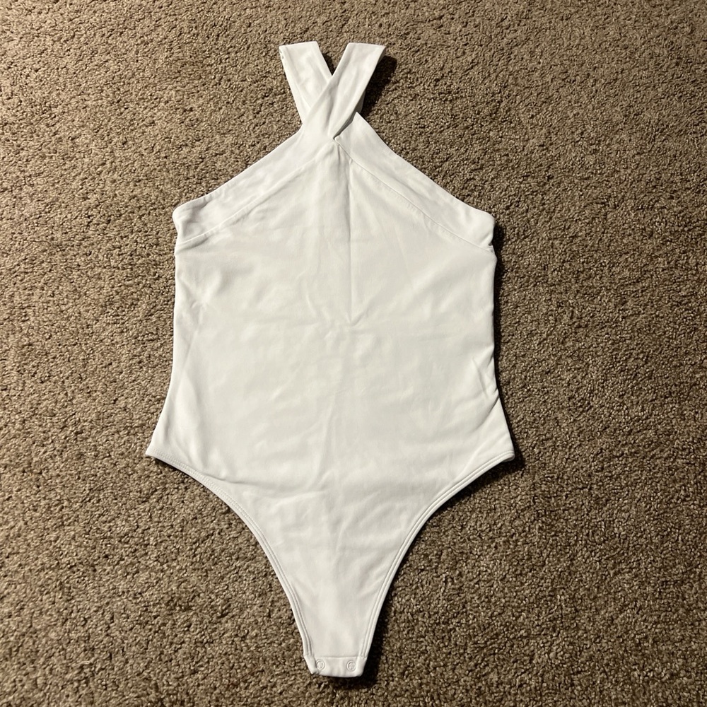 Aritzia Crossover White bodysuit